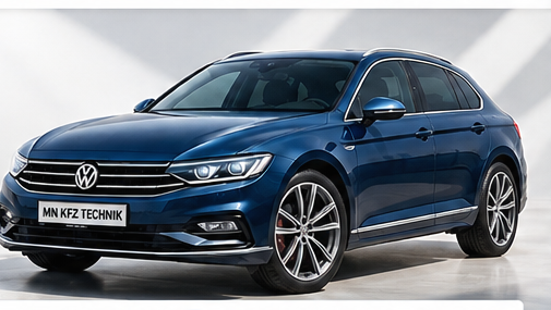 Moderner VW Passat mit MN KFZ Technik Kennzeichen